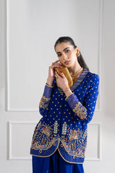 Maria Osama Khan - Electra - Navy Blue  - Grip - 2 Piece